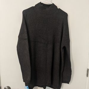 Grey Knit Turtle Neck